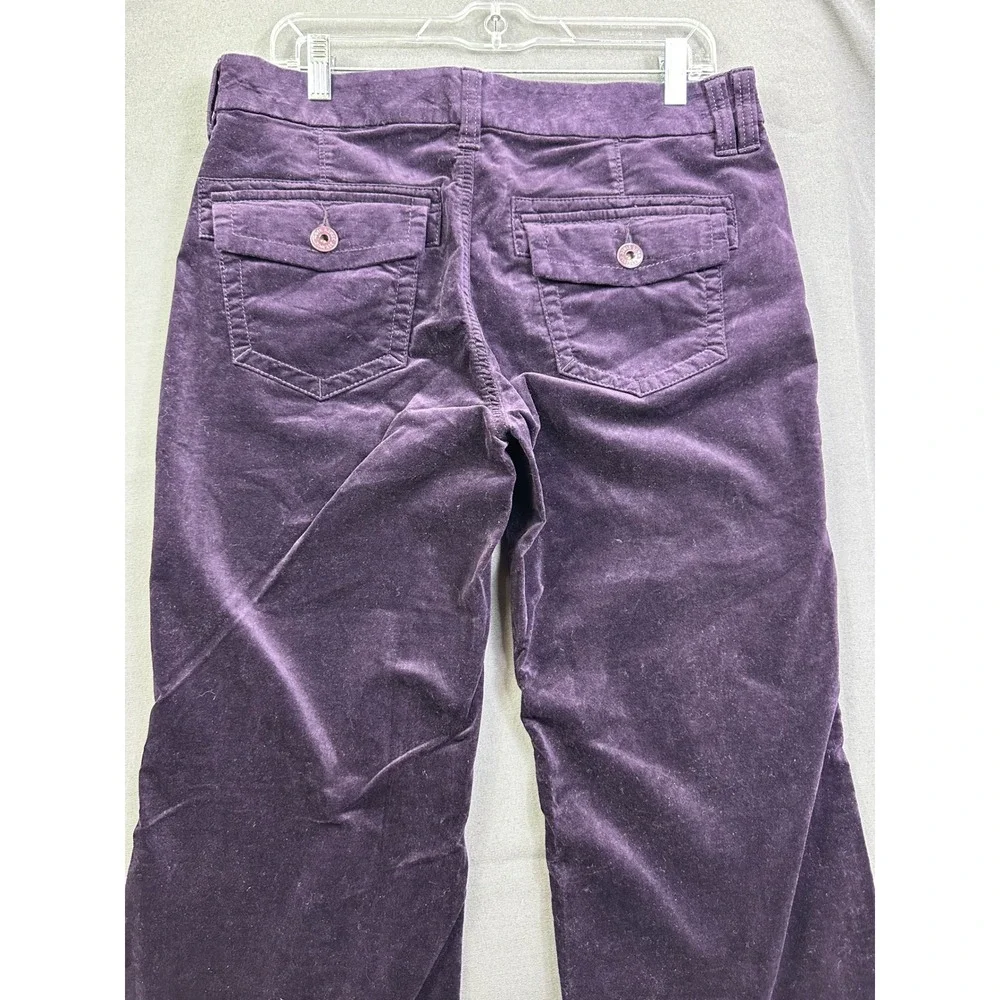 Eddie Bauer Purple Corduroy Pants Women Wide Leg Velvet Texture Trousers size 10 - Picture 12 of 16